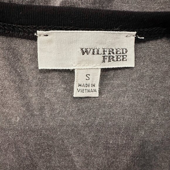 Aritzia Wilfred Free Baseball Top Womens Size Small Grey Black 3/4 Sleeve - Picture 4 of 6